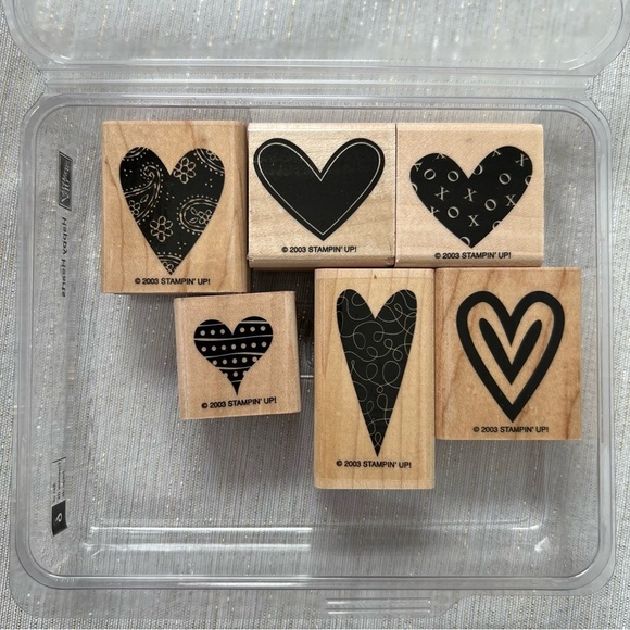 Stampin’ Up! Happy Hearts stamp set of 6 - Picture 1 of 3